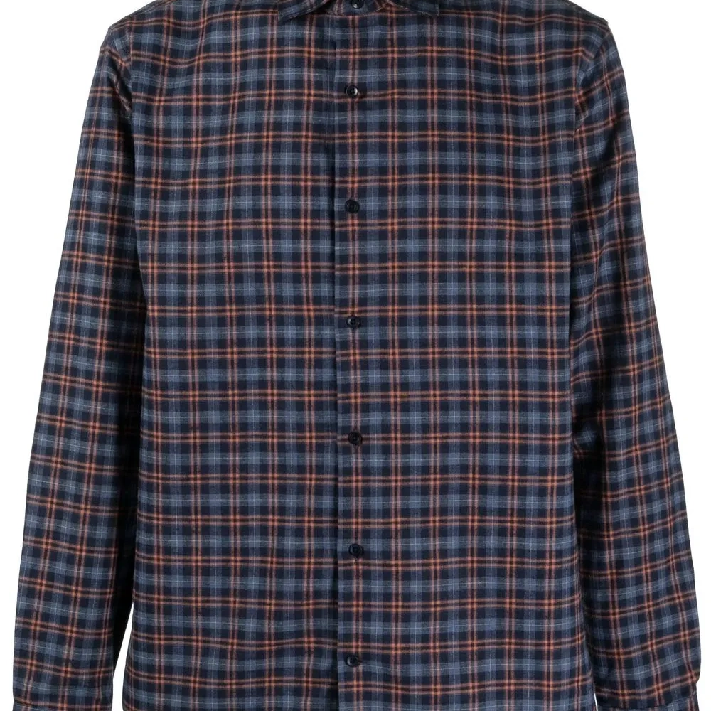 Клетчатая рубашка с длинными рукавами