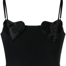 Укороченный топ с нашивкой