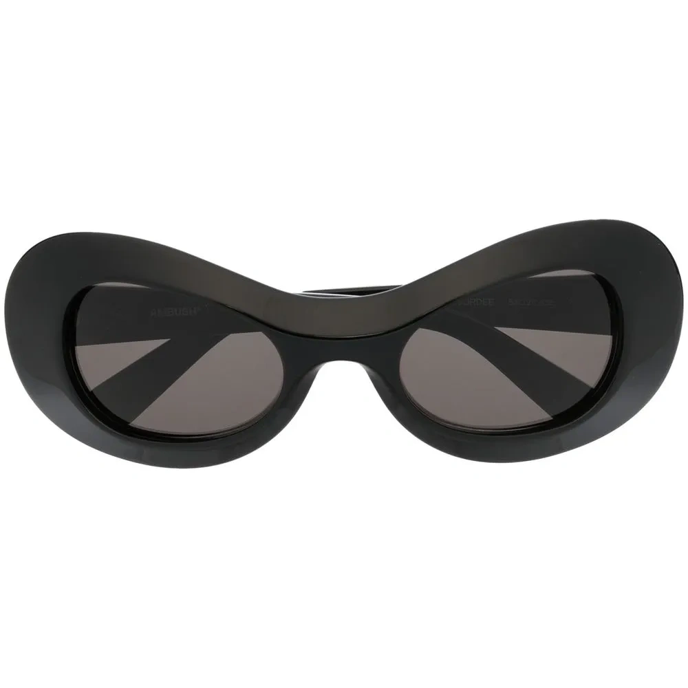 Polished oval-frame sunglasses