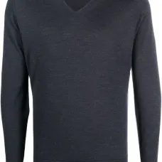 Джемпер с V-образным вырезом и длинными рукавами