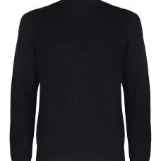 Джемпер с высоким воротником в рубчик