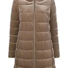 пуховик с бархатным эффектом