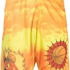 Сетчатые шорты с графичным принтом