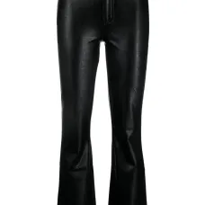 Расклешенные брюки из искусственной кожи