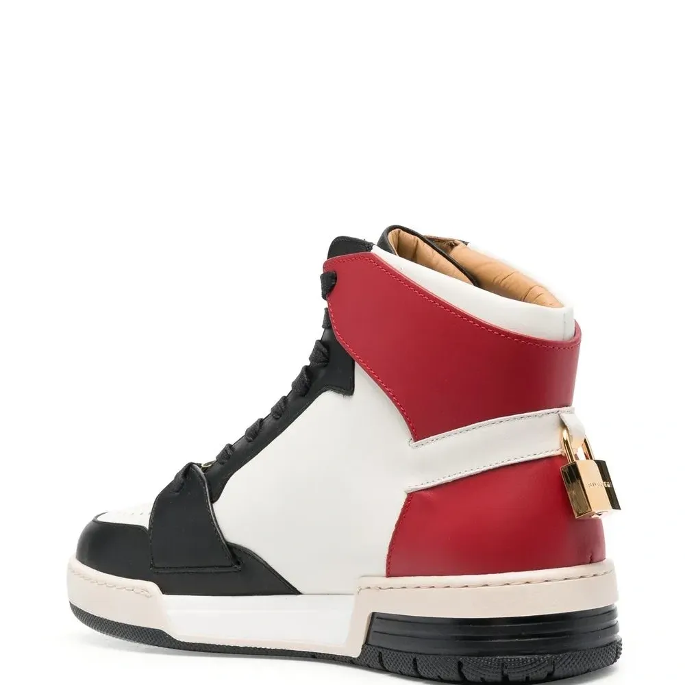 Высокие кроссовки в стиле колор-блок