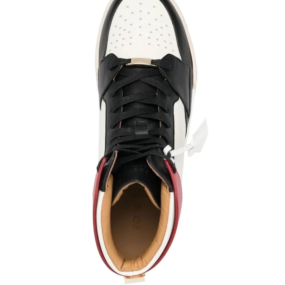 Высокие кроссовки в стиле колор-блок