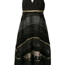 Платье миди без рукавов с принтом