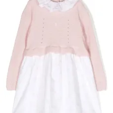 Платье с длинными рукавами и оборками