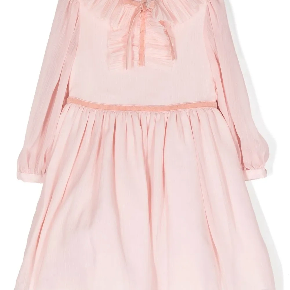 Шифоновое платье миди с оборками