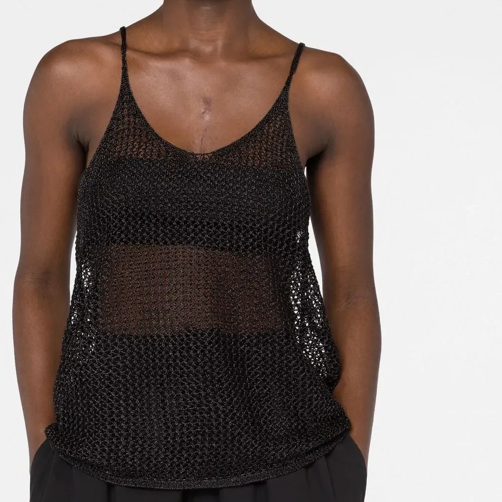 Трикотажный топ Miles с эффектом металлик