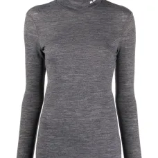 Топ с воротником-воронкой и длинными рукавами Топ с воротником-воронкой и длинными рукавами