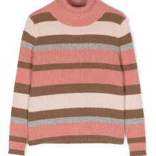 Полосатый джемпер из необработанной шерсти