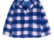 Однобортное пальто в клетку