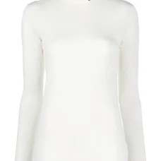 Топ с высоким воротником и логотипом Топ с высоким воротником и логотипом