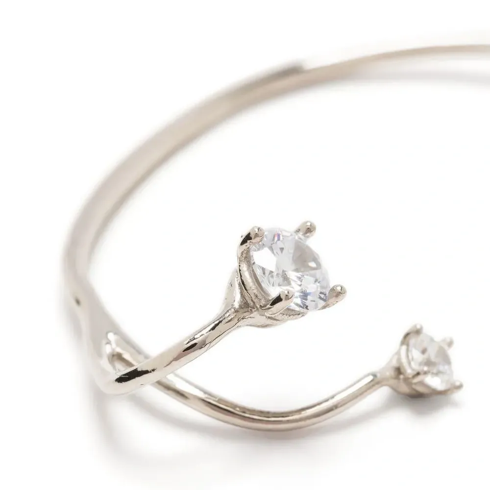 Серьга-кафф с кристаллами