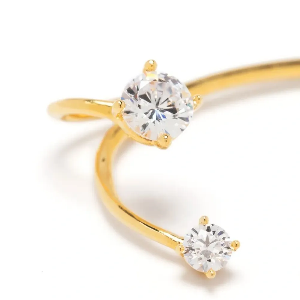 Серьга-кафф с кристаллами