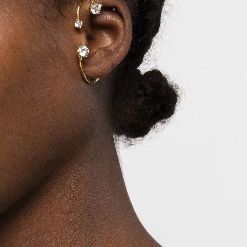 Серьга-кафф с кристаллами