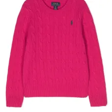 Джемпер фактурной вязки с вышитым логотипом Джемпер фактурной вязки с вышитым логотипом