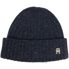 Шапка бини в рубчик с логотипом