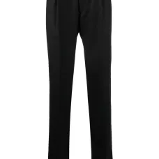 Брюки строгого кроя из необработанной шерсти