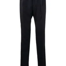 Брюки строгого кроя из необработанной шерсти