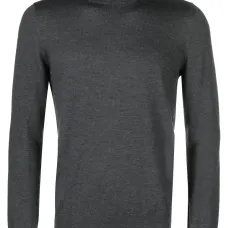 Джемпер из необработанной шерсти с высоким воротником