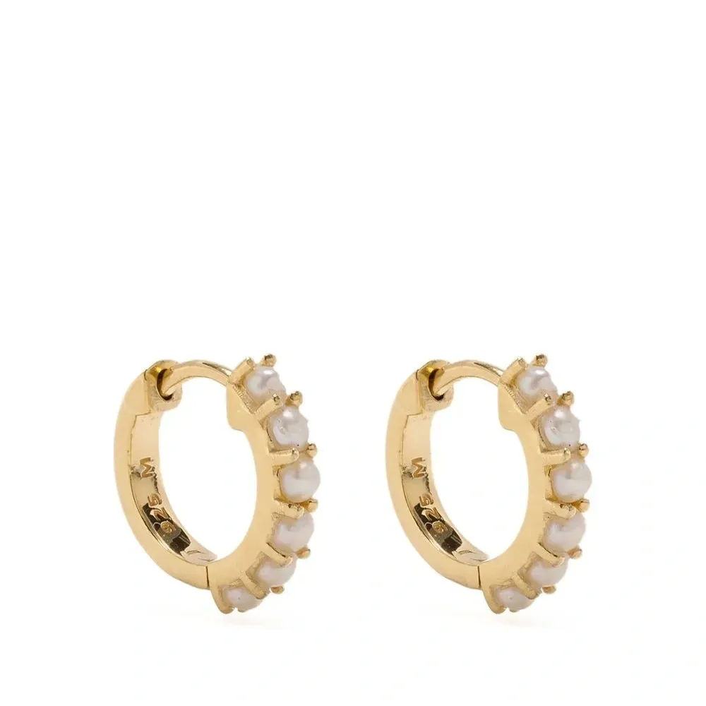 Серьги-кольца с жемчугом