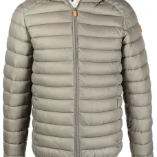 Пуховик Donald с капюшоном и нашивкой-логотипом