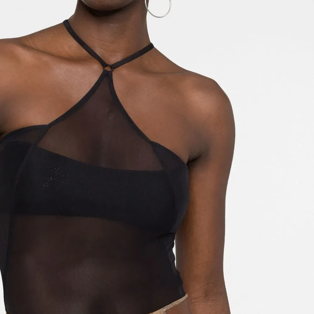 Полупрозрачное боди Celest с вырезом халтер