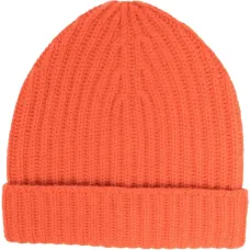 Кашемировая шапка бини в рубчик