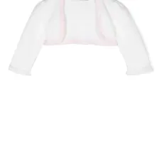 Укороченный кардиган с оборками Укороченный кардиган с оборками