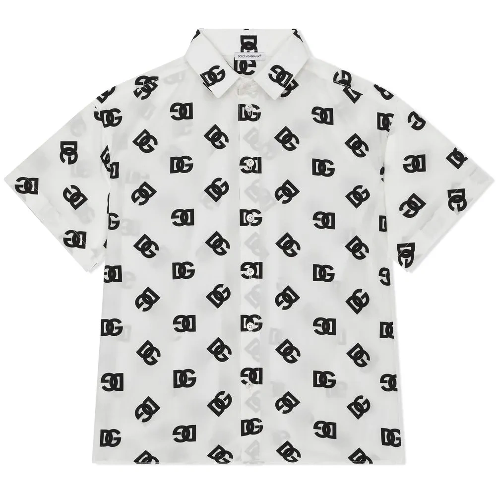 Поплиновая рубашка с логотипом DG