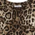 Укороченная футболка с леопардовым принтом