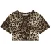 Укороченная футболка с леопардовым принтом