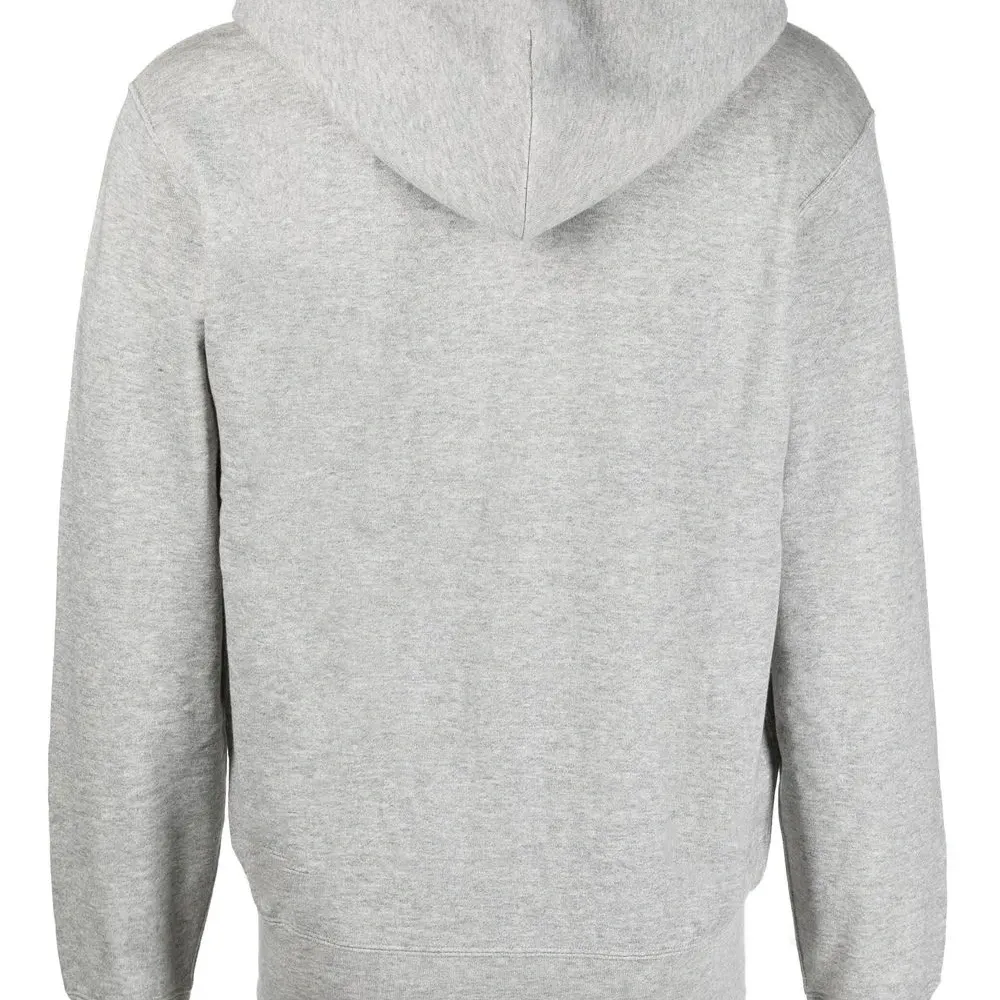 Худи на молнии с нашивкой-логотипом