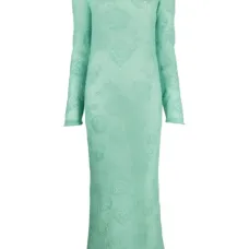 Платье макси с аппликацией