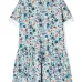 Платье с короткими рукавами и цветочным принтом