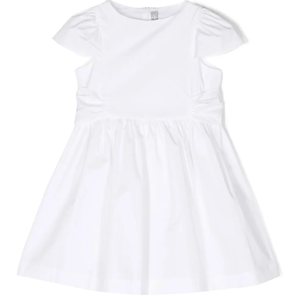 Расклешенное платье с завязками