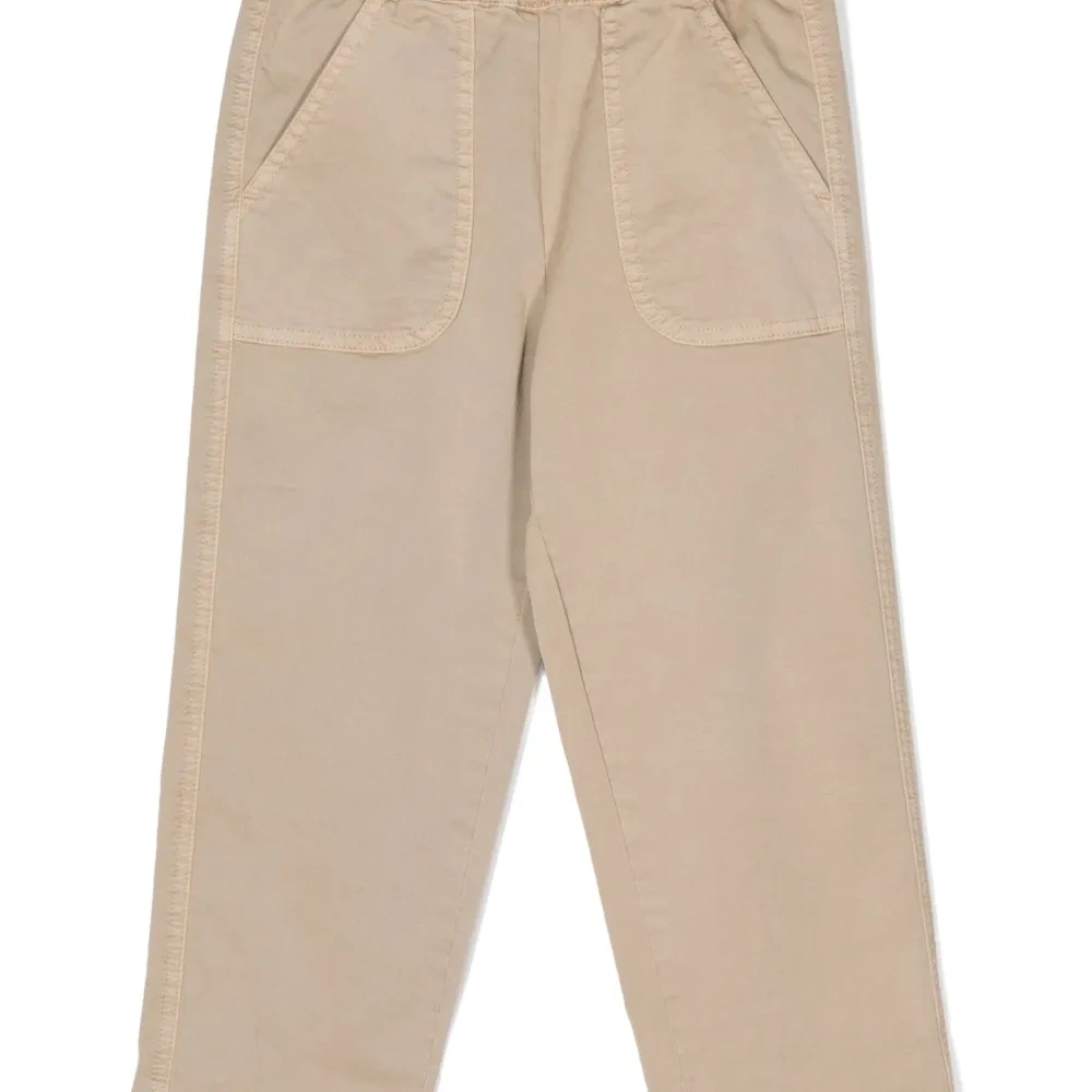 Прямые брюки с эластичным поясом