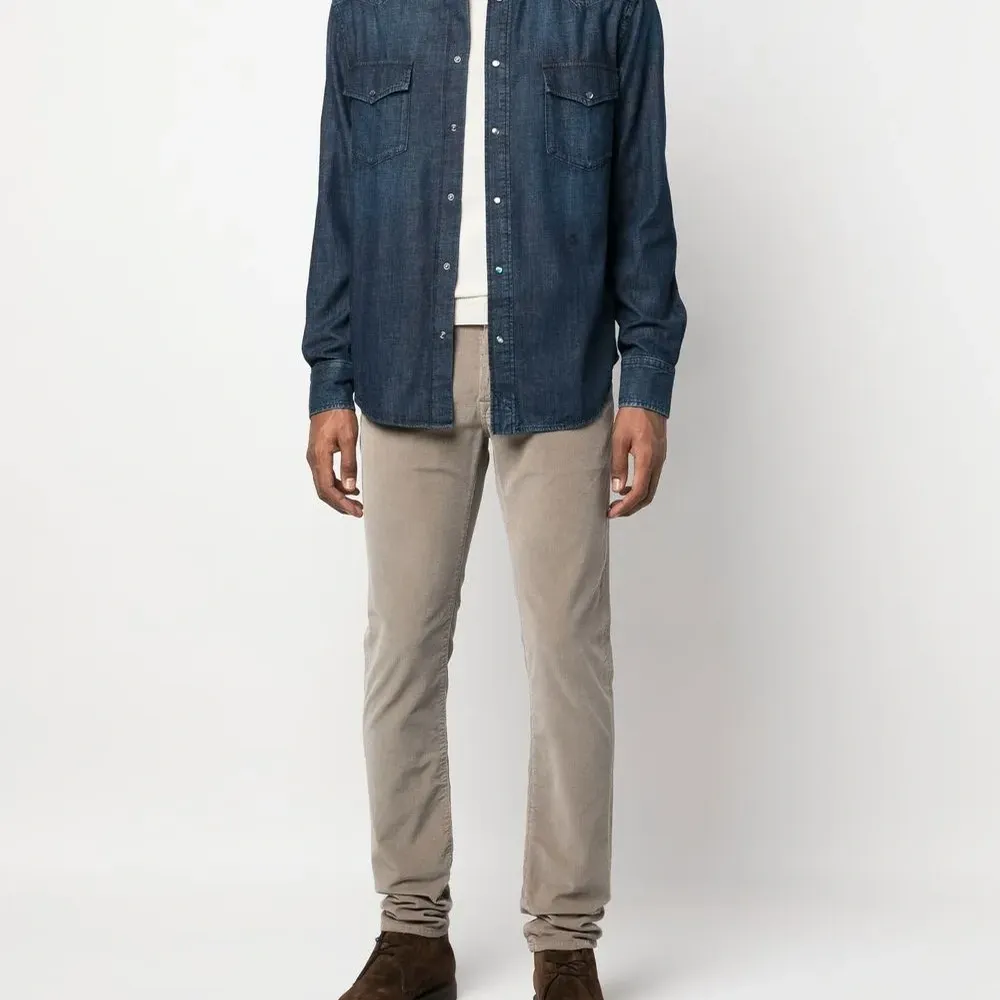 Узкие вельветовые брюки