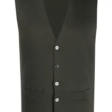 Жилет тонкой вязки с V-образным вырезом
