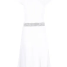 Трикотажное платье миди с короткими рукавами