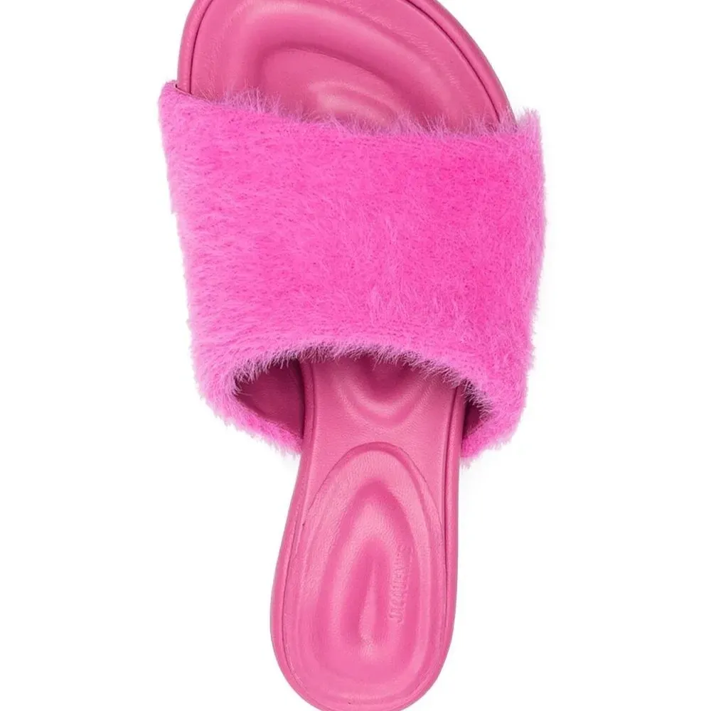 Фактурные мюли с открытым носком