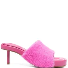 Фактурные мюли с открытым носком Фактурные мюли с открытым носком