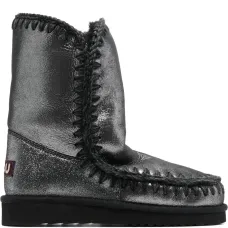 Ботинки с эффектом металлик