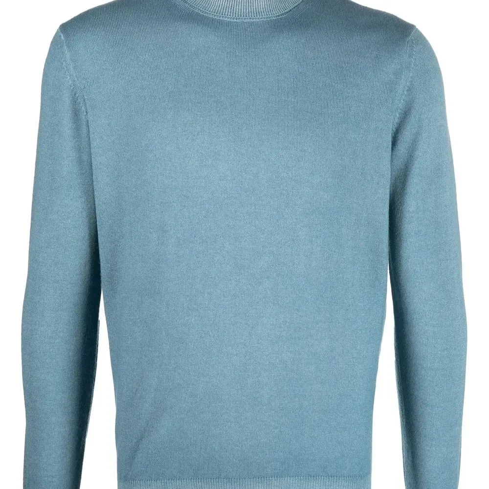 Джемпер с высоким воротником и отделкой в рубчик