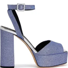 Босоножки на платформе с блестками