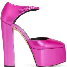 Туфли на блочном каблуке с эффектом металлик Туфли на блочном каблуке с эффектом металлик