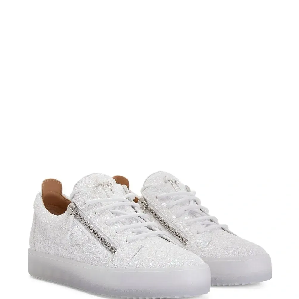 Кеды с блестками и молниями