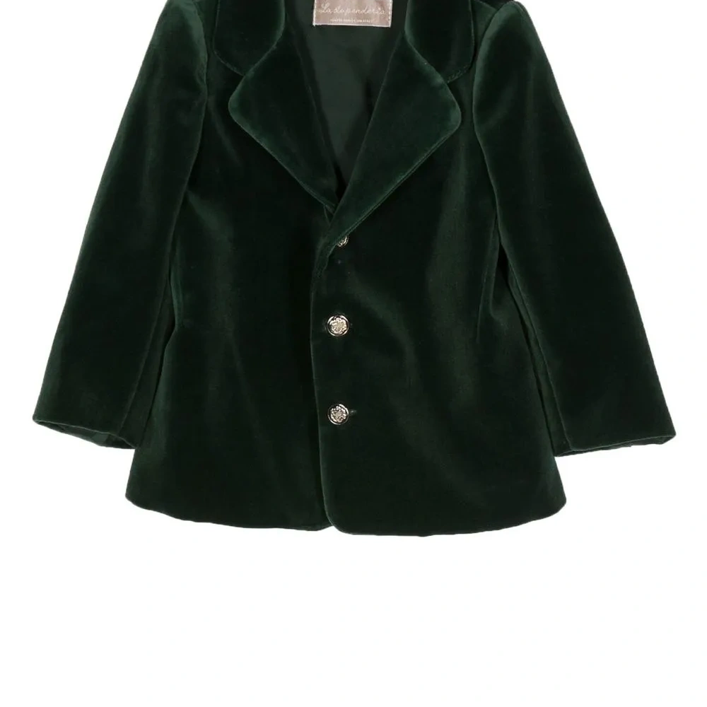 Однобортный велюровый блейзер